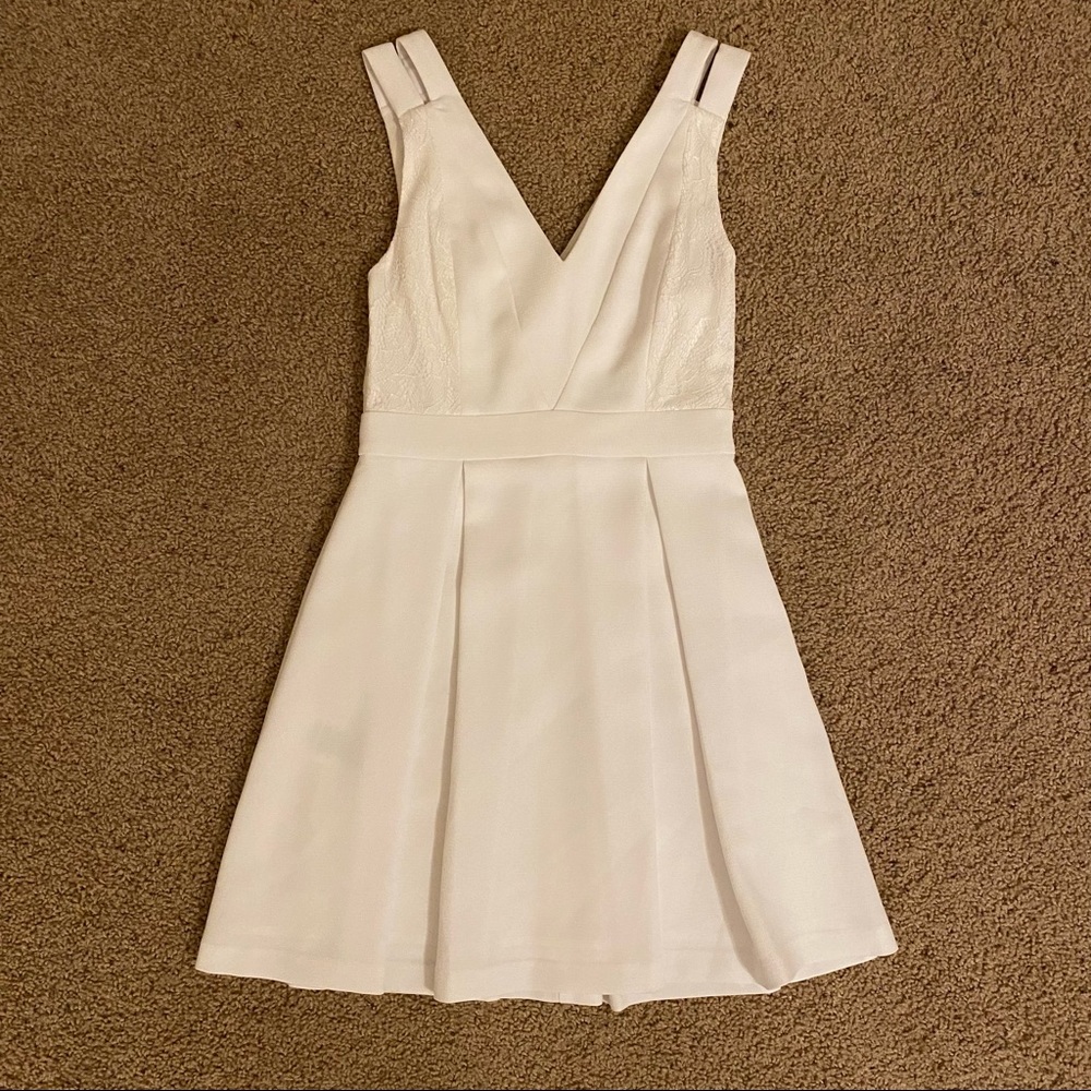 BCBGeneration Pleated white dress